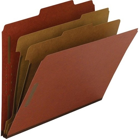Smead Smead 14024, 100% RECYCLED PRESSBOARD CLASSIFICATION FOLDERS, 2 DIVIDERS, LETTER SIZE, RED, 10PK SMD14024